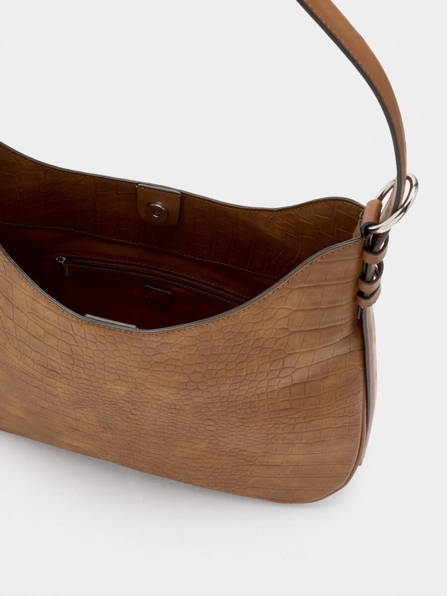 Bolso De Hombro Con Grabado Animal camel
