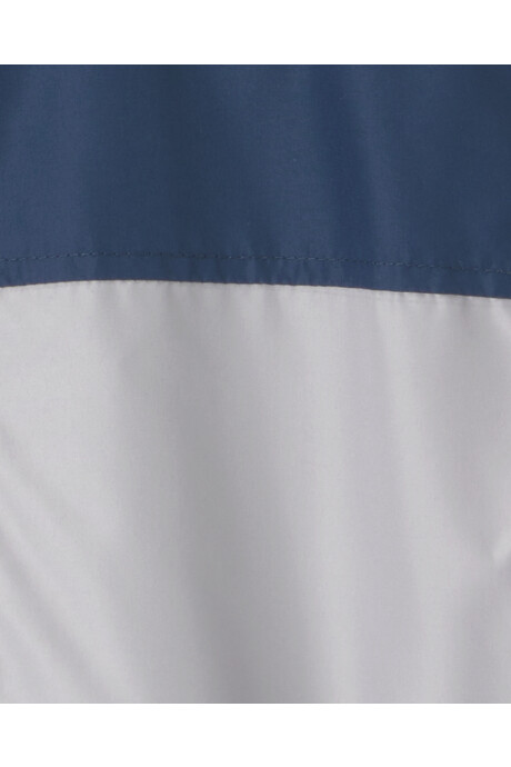 Campera resistente al agua, rosada, diseño bloques de color gris, azul y verde. Talles 4-10 Sin color