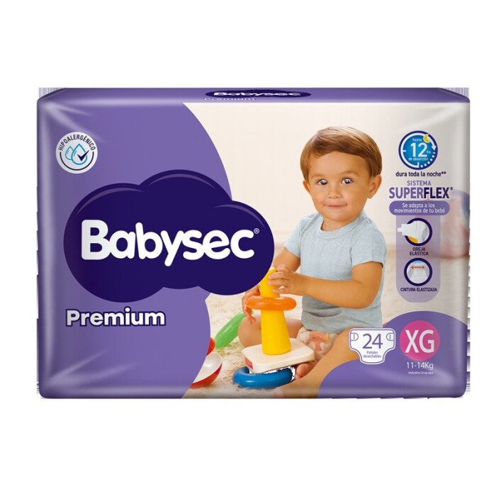 BABYSEC PREMIUM HIPER XGRANDE PAQ. X 24 única