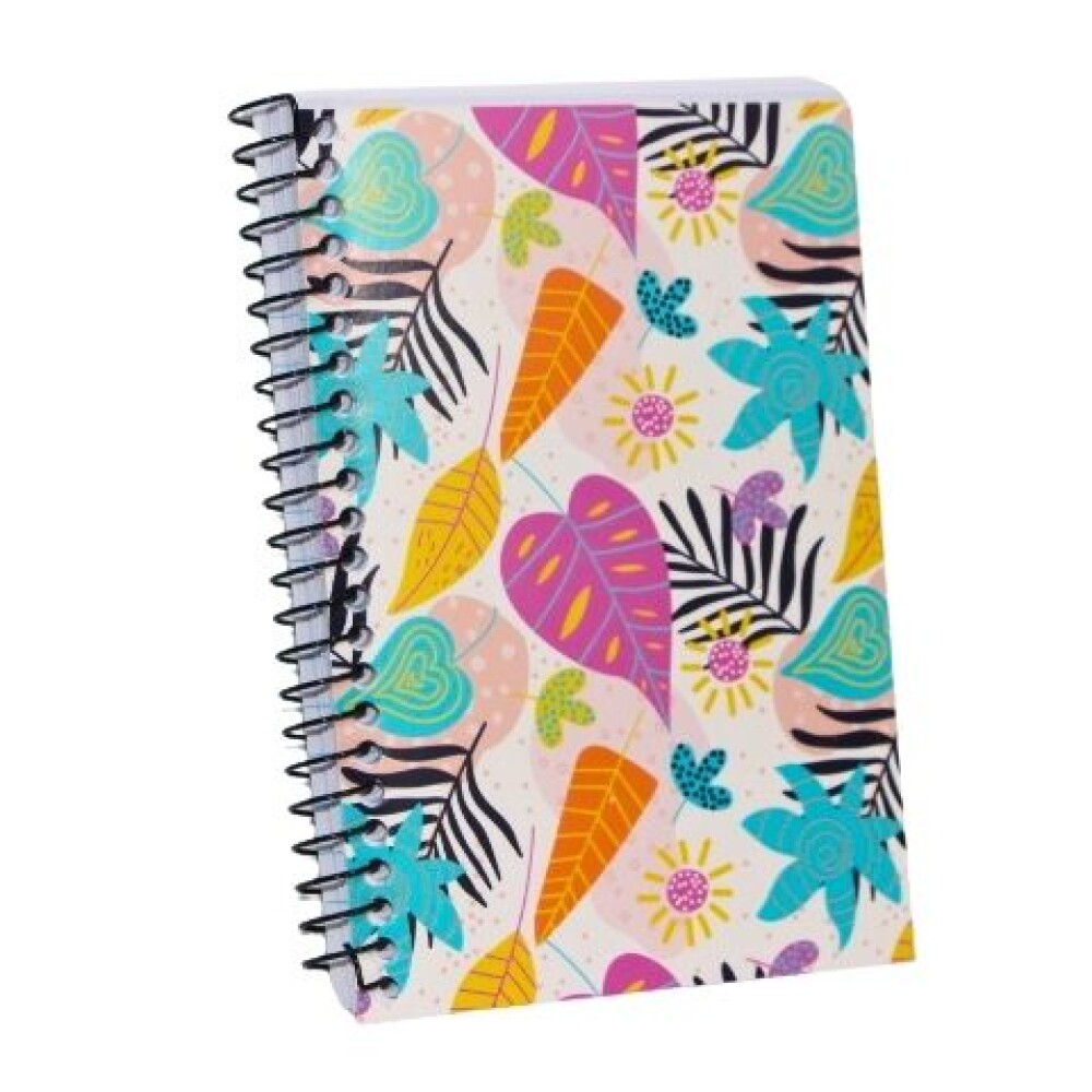 LIBRETA AUGURI ESPIRAL 96 HOJAS TAPA HOJAS COLORES