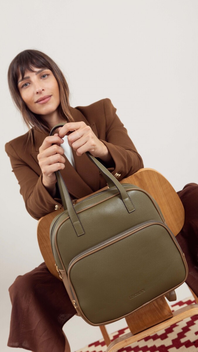 MOCHILA CLARA - OLIVA C/MUSGO 