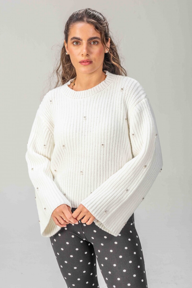 Sweater Brillo - Blanco 