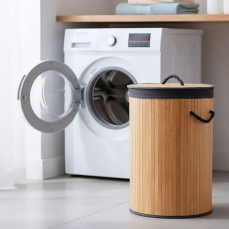 Cesto Baño y Lavandería Circular Ropa Sucia Bambú Con Tapa Gran Capacidad 35cm x 50cm Cesto Baño y Lavandería Circular Ropa Sucia Bambú Con Tapa Gran Capacidad 35cm x 50cm