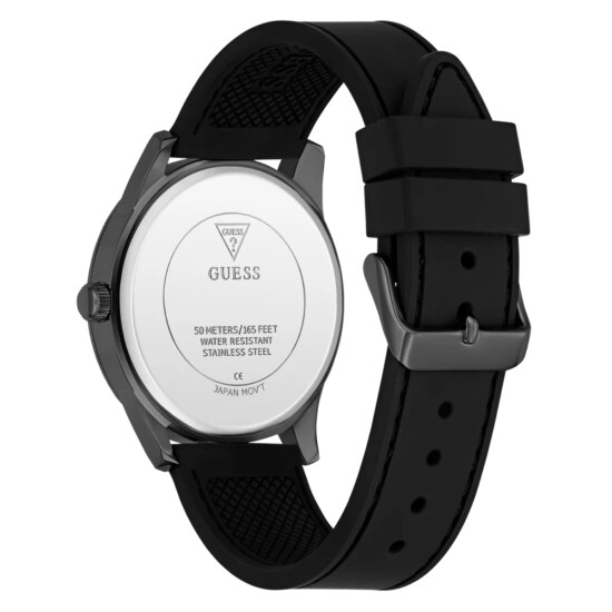 Reloj GUESS CLARK Silicona Negro Esfera 42mm 0