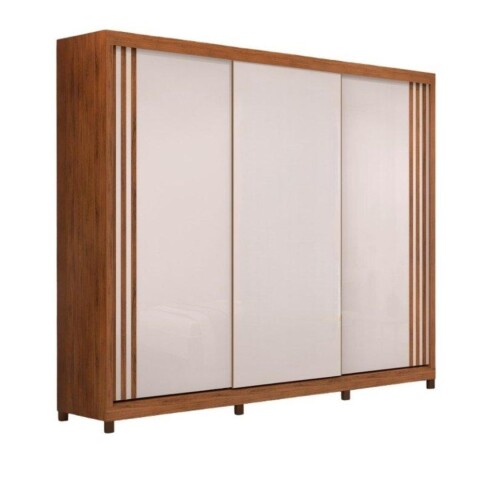 Ropero Celta 3 Puertas Corredizas C/Espejo Freijo/Off White Ropero Celta 3 Puertas Corredizas C/Espejo Freijo/Off White