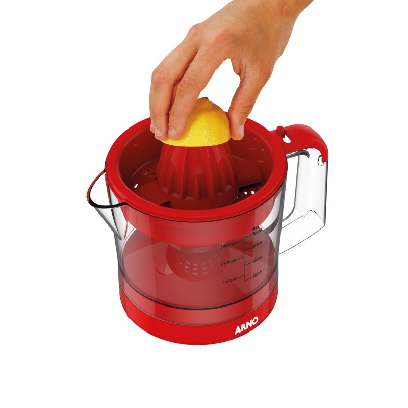 Exprimidor Arno Citrus Press | Capacidad de 0,75Lts. | Funcionamiento Automático | Color rojo. Exprimidor Arno Citrus Press | Capacidad de 0,75Lts. | Funcionamiento Automático | Color rojo.