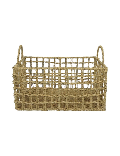 CESTO RECT. C/ASAS 40x30xH20/26CM SEAGRASS NATURAL CESTO RECT. C/ASAS 40x30xH20/26CM SEAGRASS NATURAL