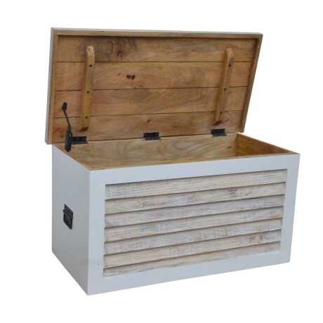 PIE DE CAMA BAÚL MADERA BLANCO EZIO