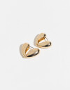 Aros Argollas Metal Argollas De Corazón - Dorado