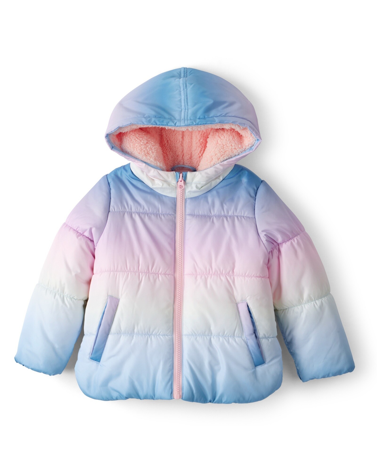 Campera puffer, diseño arcoíris. Talles 2-4T Sin color