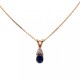 Colgante oro 18k con brillantes y zafiro. Colgante oro 18k con brillantes y zafiro.