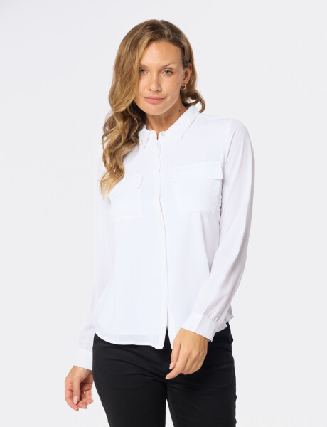 BLUSA MANGA LARGA Blanco