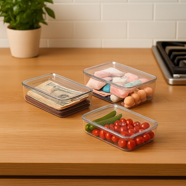 ORGANIZADOR ACRILICO CON TAPA 34X21,5X5,5CM ORGANIZADOR ACRILICO CON TAPA 34X21,5X5,5CM