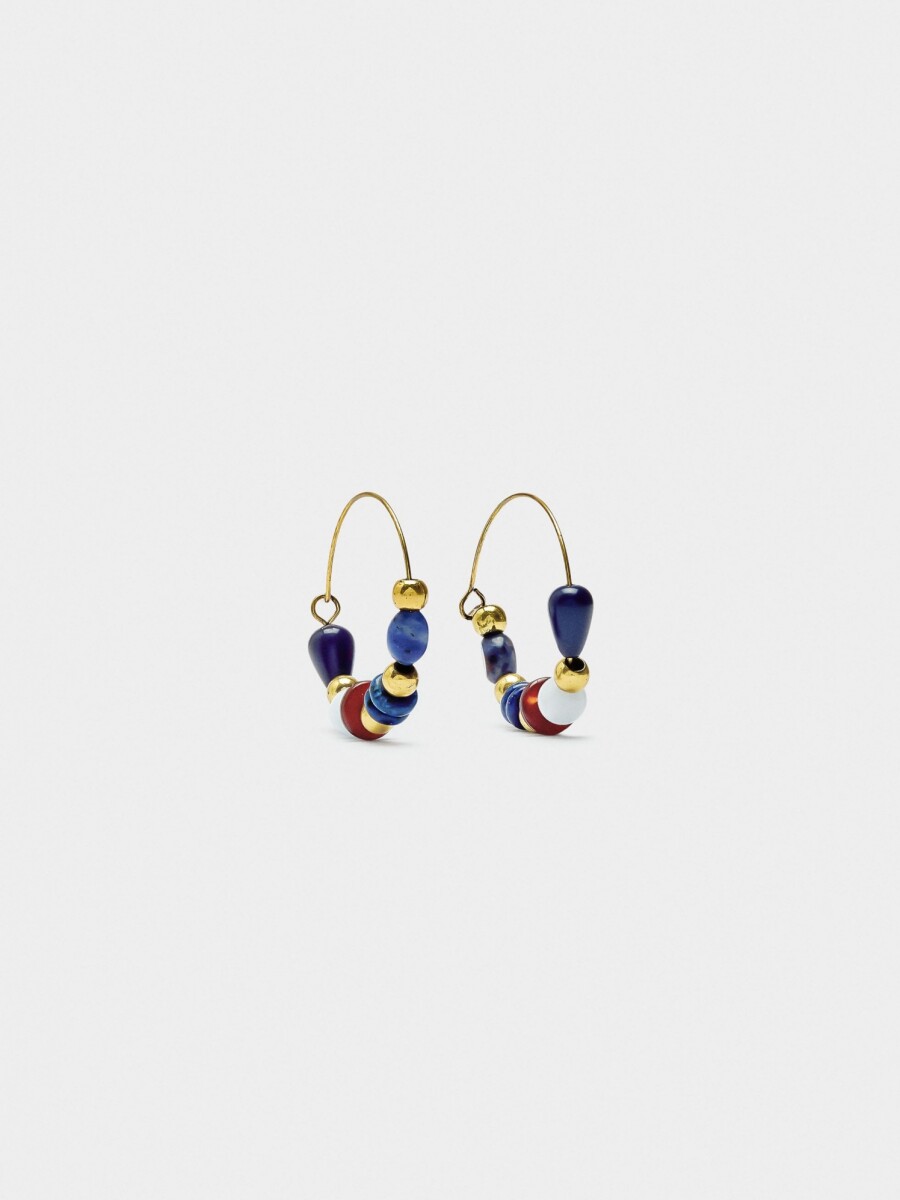Aros Con Piedras multicolor
