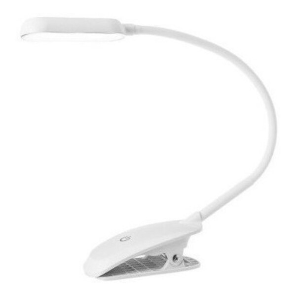 Lampara Led Con Pinza Mesa Escritorio Tactil Recargable Color Variante Blanco