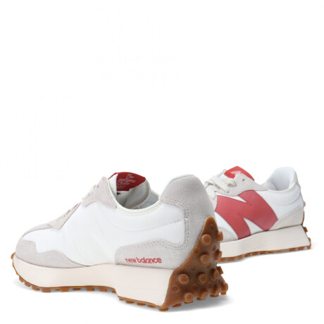 Championes Unisex New Balance 327 Blanco - Gris - Rojo