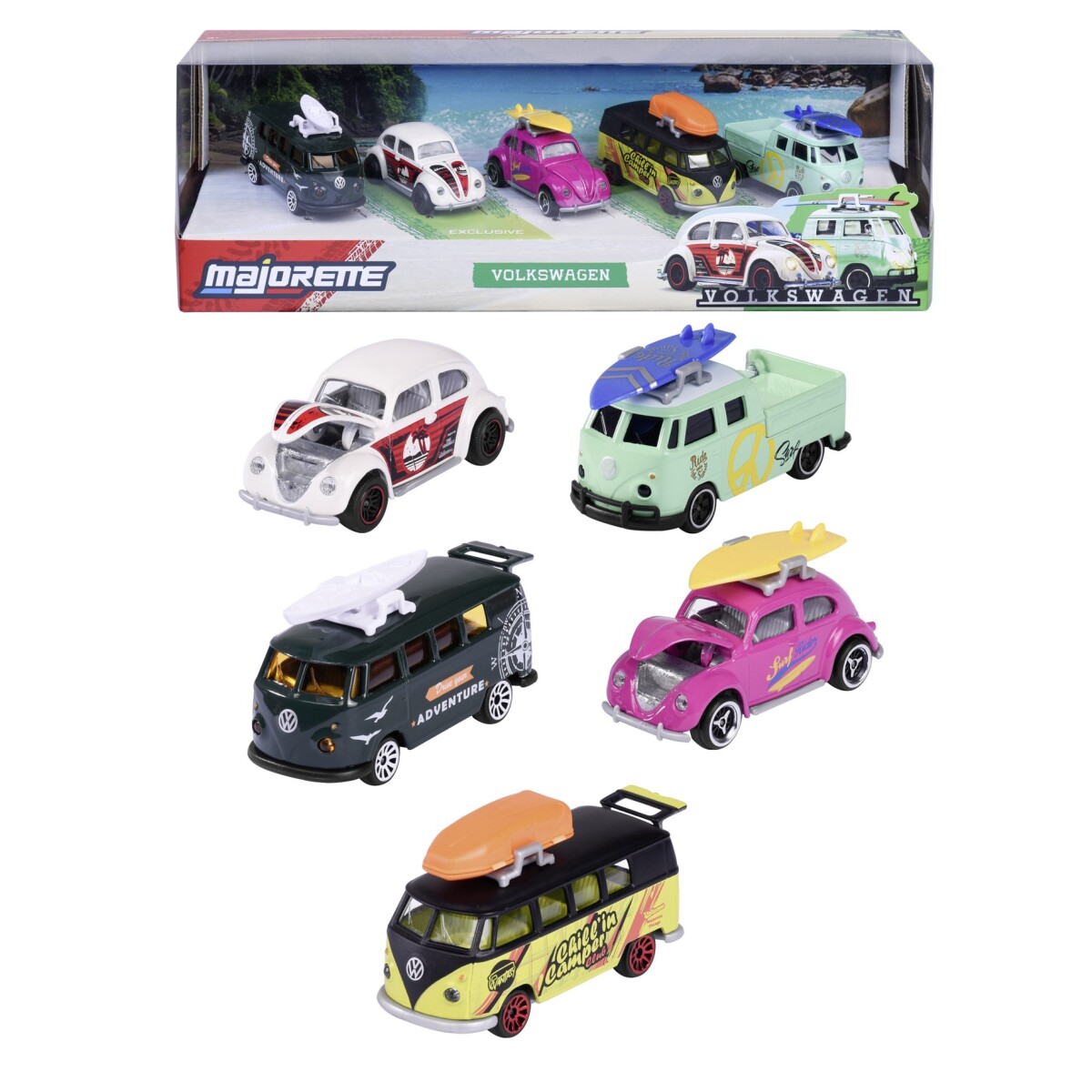 Pack X5 Vehículos Majorette Volkswagen 