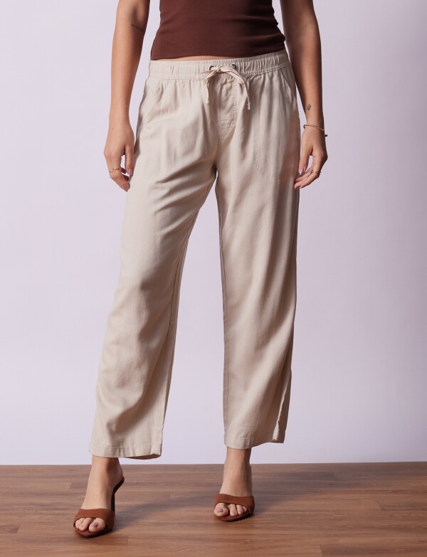 Pantalon Lino BEIGE