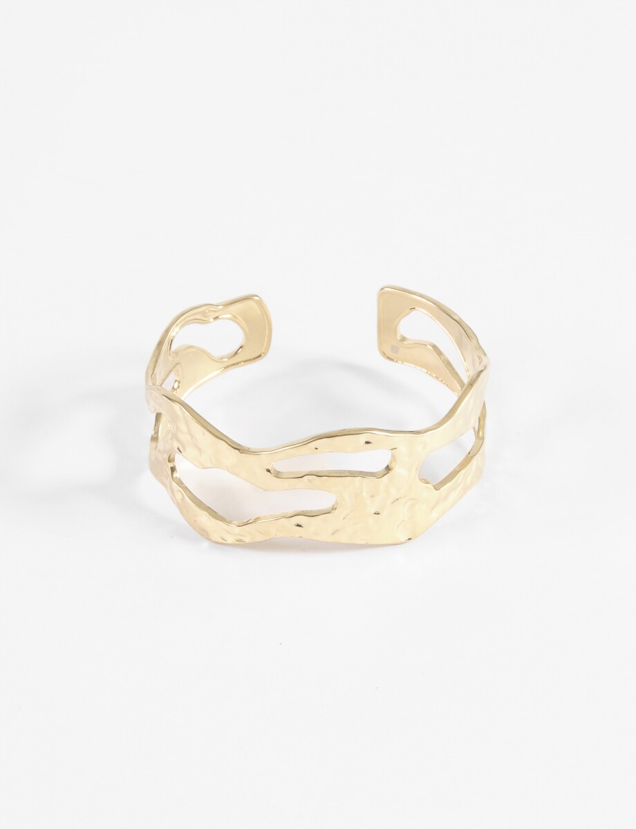 Pulsera acero wavy - dorado 