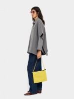 Poncho De Punto Con Hebilla gris