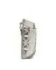 PORTA CELULAR EN CUERO PLATA PLATEADO