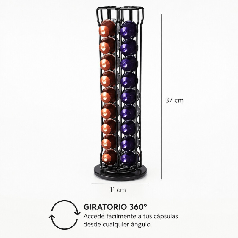 Soporte para Capsulas Nesspreso 40 Unidades - Negro Soporte para Capsulas Nesspreso 40 Unidades - Negro