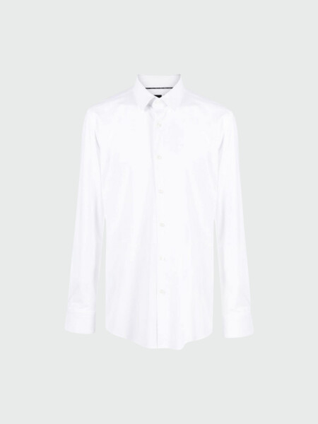 BOSS - Camisa Ajustada de Jersey Blanco