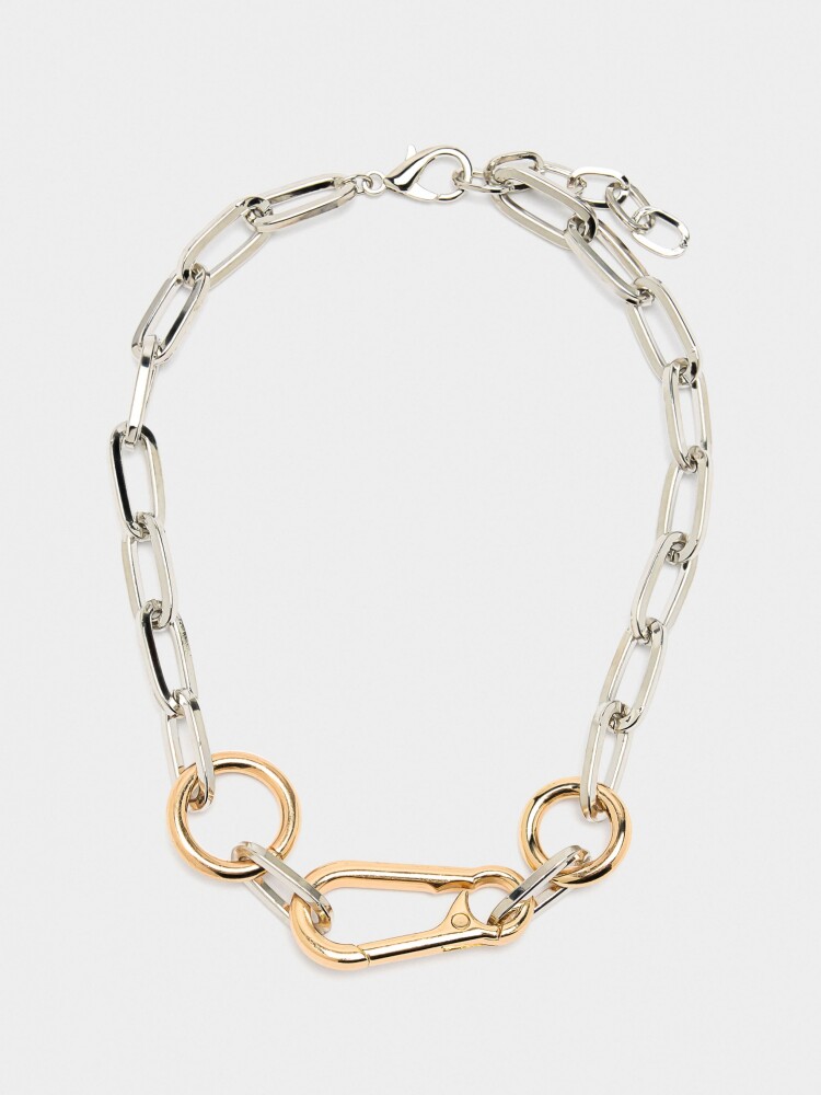 Collar Corto De Eslabones Bicolor bicolor