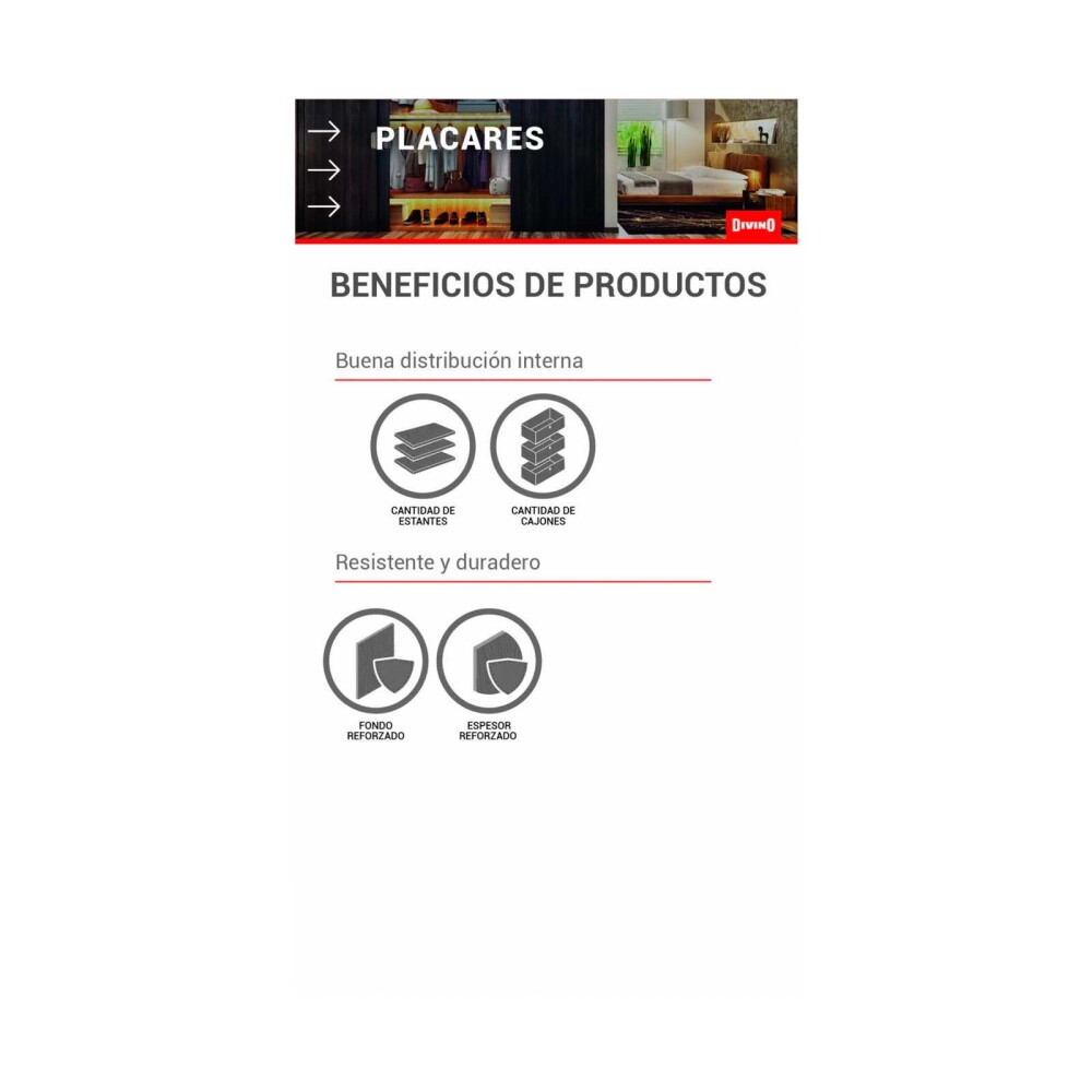 PLACARD VIENA 6 PUERTAS MDP NATURAL-BEIGE BC 2035