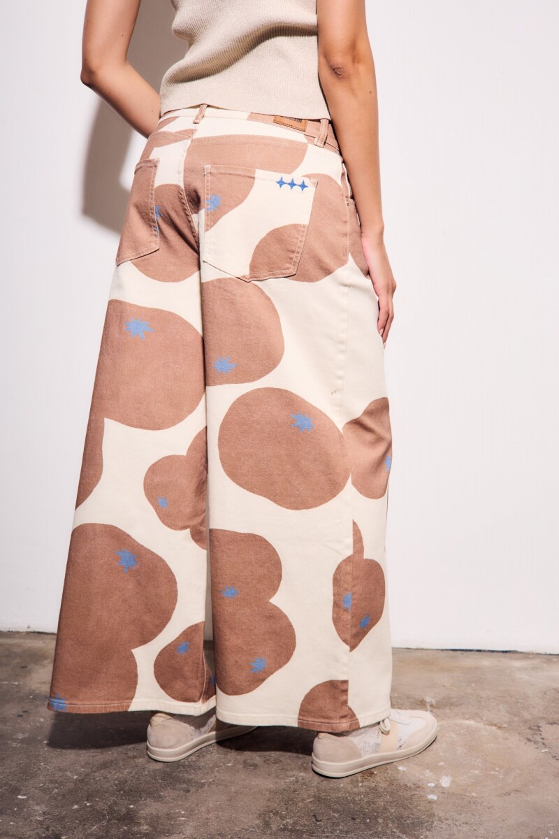 Jean Wide Leg Estampado Print