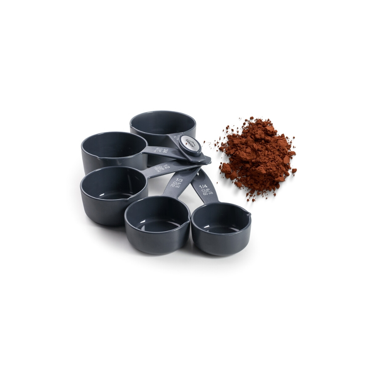 Tazas Medidoras Set 5 Unidades Gris de Plástico 