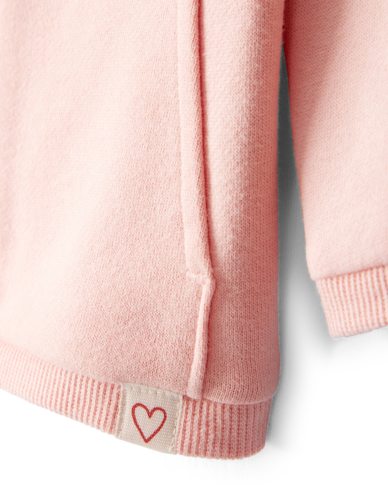 Campera de algodón con felpa, rosada Campera de algodón con felpa, rosada