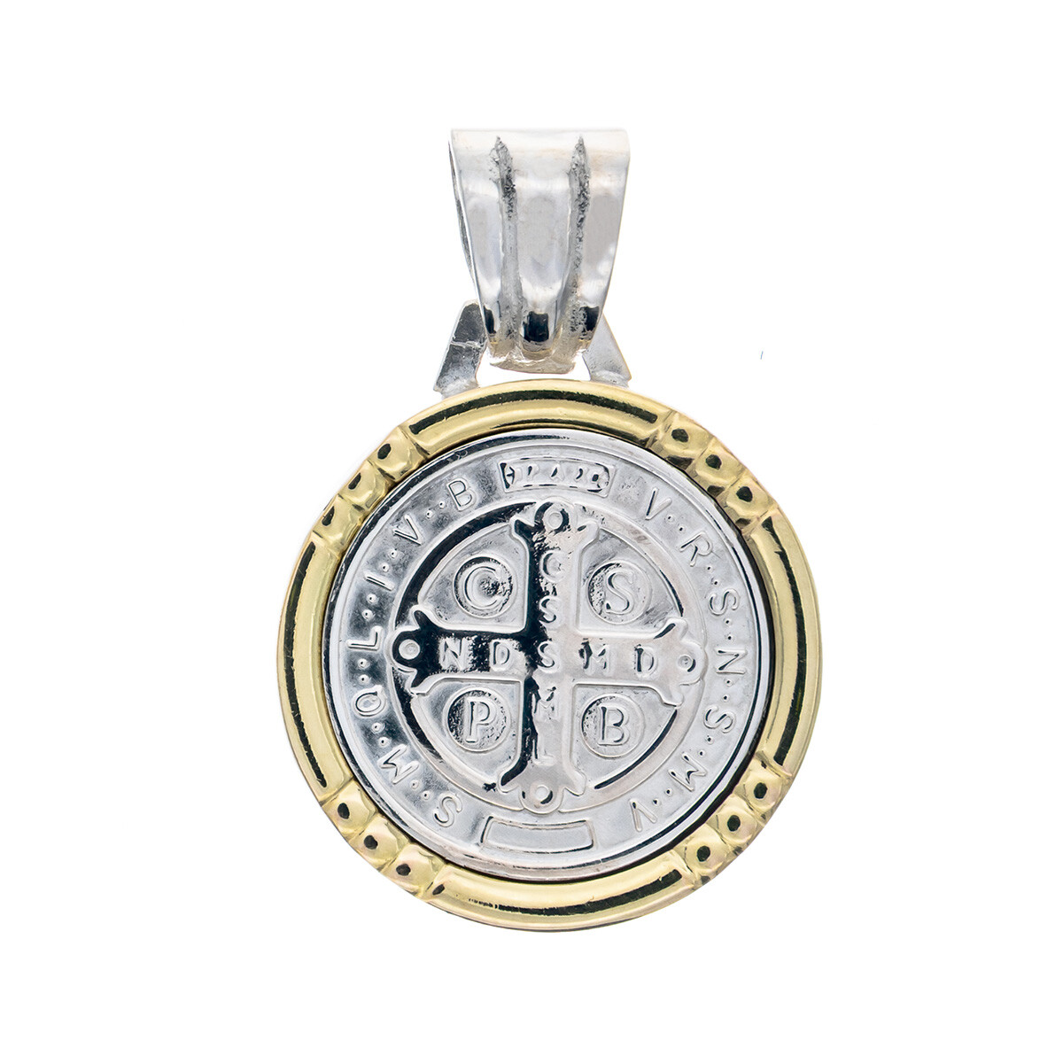 Medalla de plata 925 y double SAN BENITO 