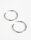 Aros Argollas Metal Argollas Metal Bold - Plateado Rodio