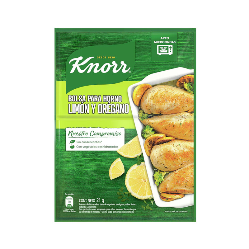 KNORR POLLO LIMON/OREGANO 21G Knorr Pollo Limon/oregano 21g