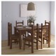 JGO. COMEDOR CORONA TORNEADO 6 SILLAS MESA CERA JGO. COMEDOR CORONA TORNEADO 6 SILLAS MESA CERA