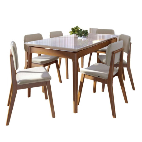 Mesa de Comedor Zara 1.2 Redonda Li­nea Manhattan Blanco/Natural