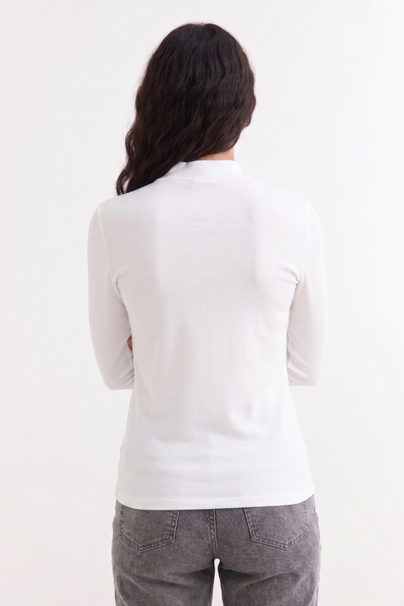 Remera m/l media polera BLANCO