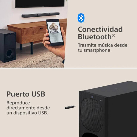 Barra de sonido Sony 5.1 con parlantes posteriores HT-S40R