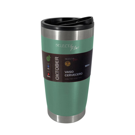 Vaso Térmico Selecta Plus con Destapador 560ML Acero Inox VERDE