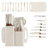 Set de 19 Utensilios para Cocina Silicona Antiadherente IMBACK Beige Set de 19 Utensilios para Cocina Silicona Antiadherente IMBACK Beige