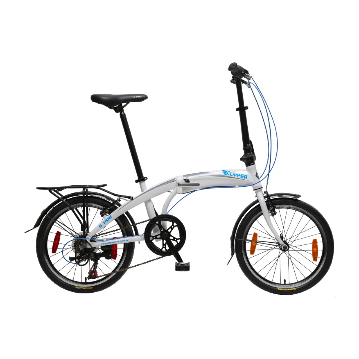 Bicicleta S-PRO Clipper - Gris y Celeste 