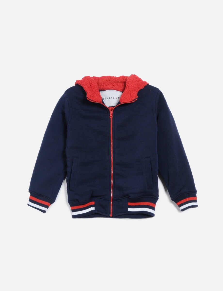 Campera con corderito - Niño - AZUL 