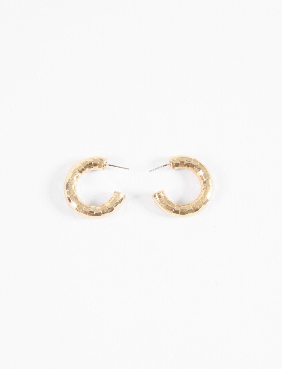 Aros texture grandes - dorado 