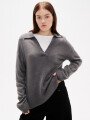 Sweater Dapa Gris Melange Oscuro