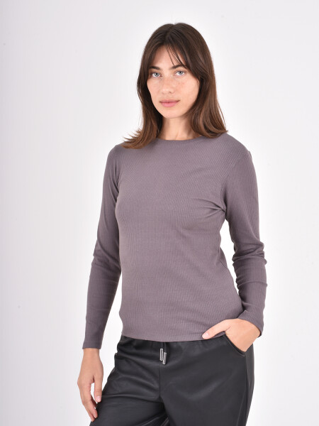 REMERA NULA GRIS OSCURO