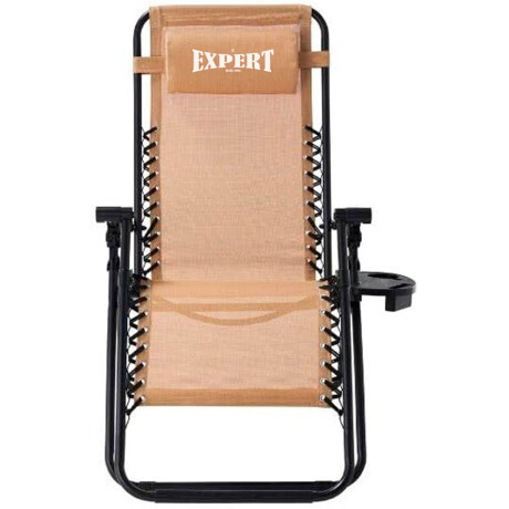 Silla Reposera Plegable C/posavaso Camping Portátil Marron