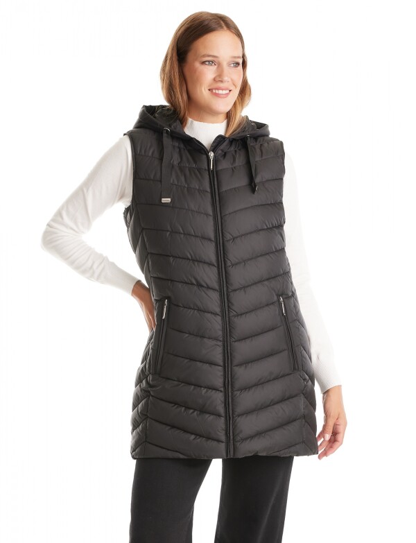Chaleco Abrigo Puffer NEGRO