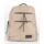 Mochila Canva de nylon con compartimientos y cierres metálicos Beige