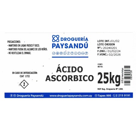Ácido Ascórbico 25kg
